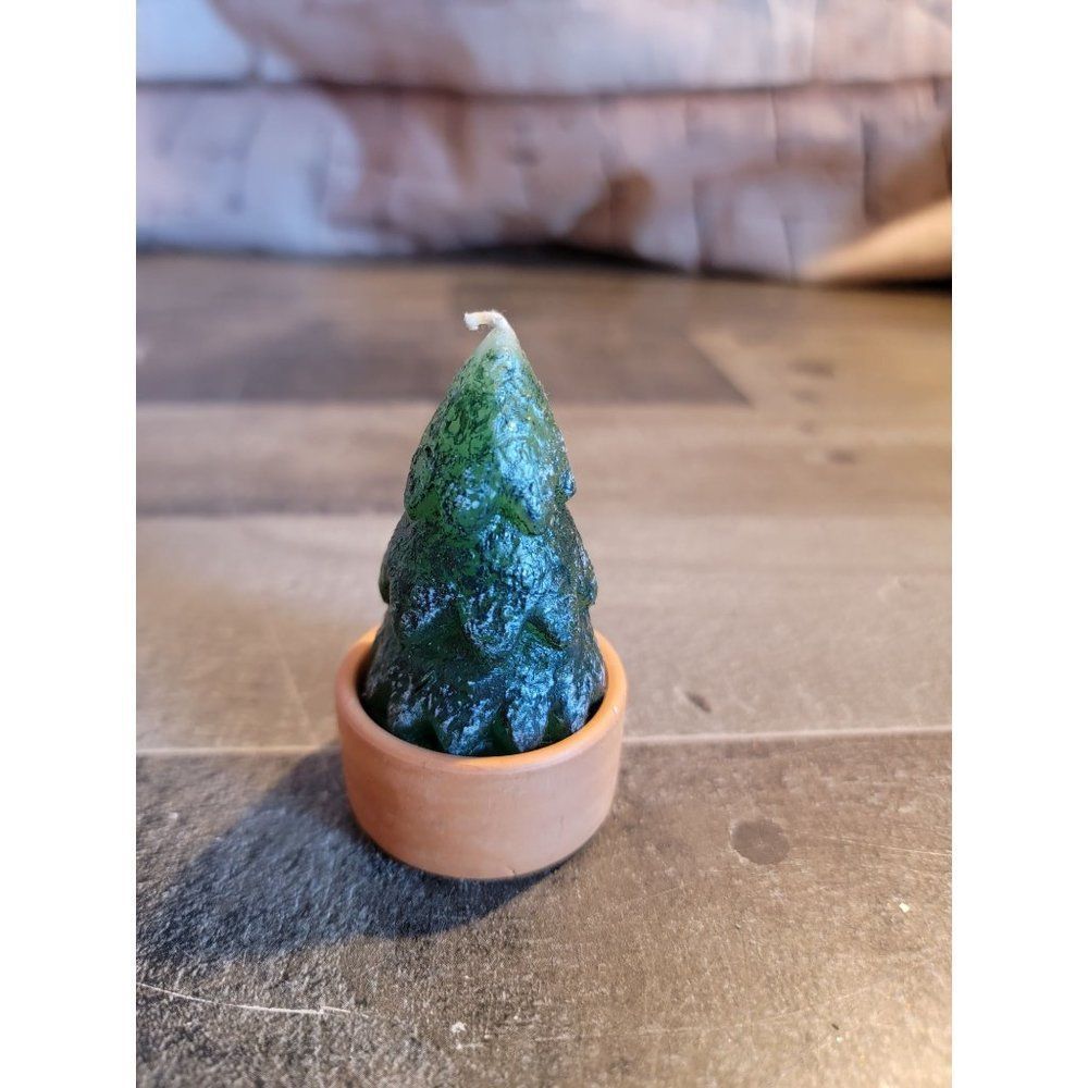Pine tree candle xmas decor figure